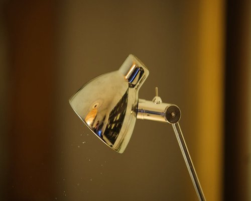 Detail of a warm desk lamp